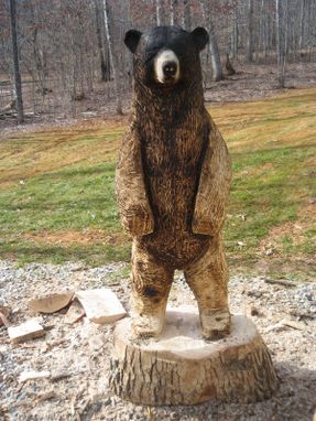 chainsaw bear bears wood carving carvings hollow sculpture carved mark effect sleepy rustic brown tree toby ombre sleepyhollowart burnt patterns