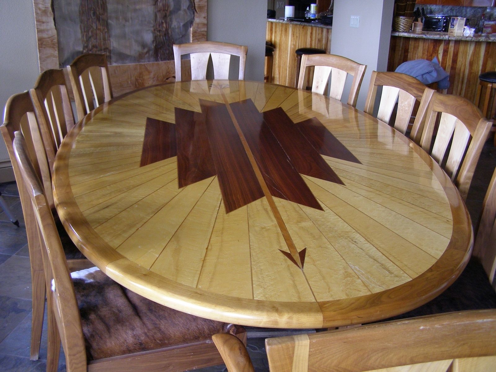 custom made kitchen table and chair