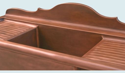 Custom Made Copper Sink With French Backsplash & Drainboards