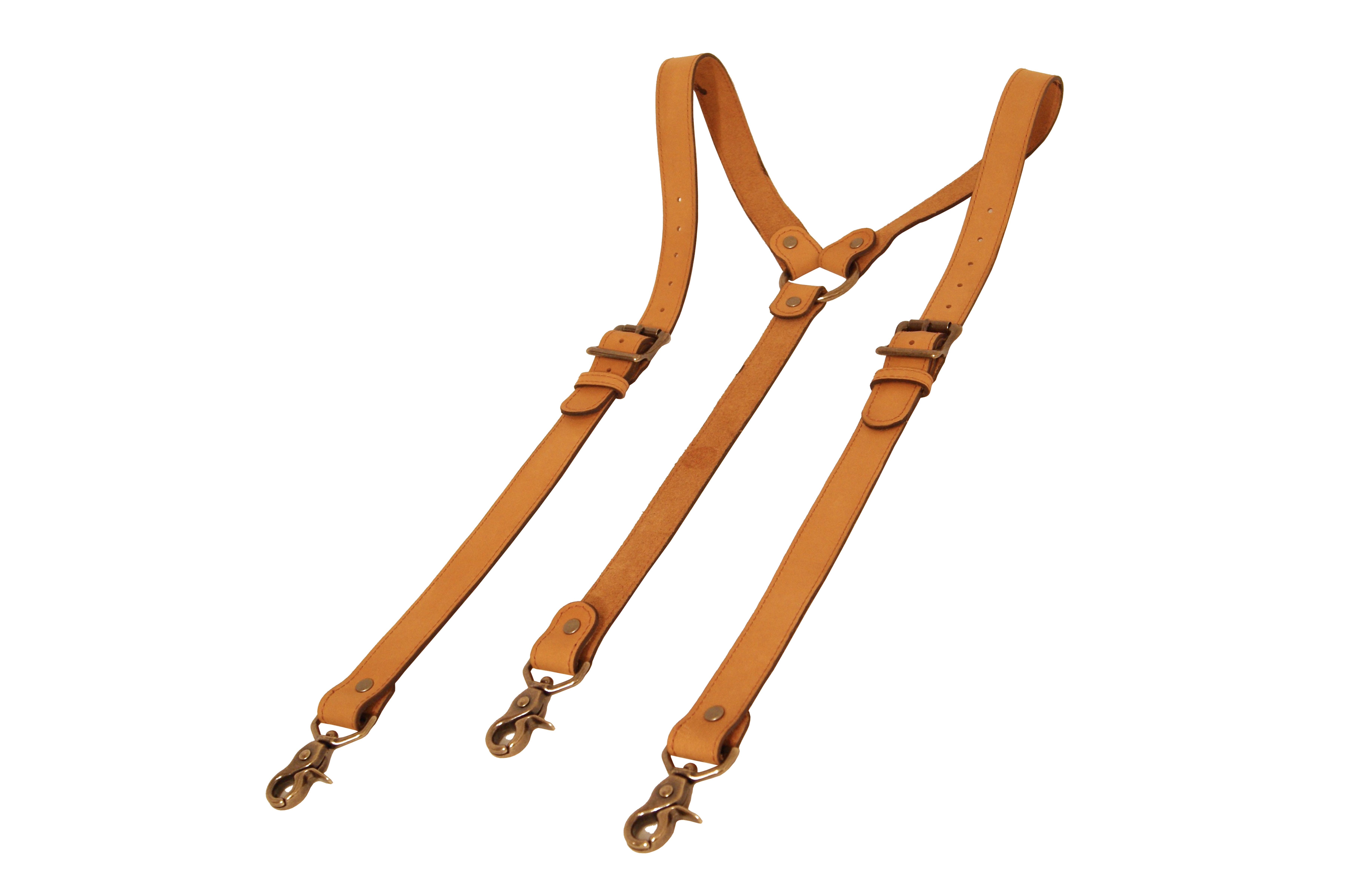 Buy Custom Tan Leather Suspenders, made to order from Project ...