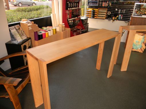 Custom Made Michael's Counter Height, Narrow Soft Maple Tables.