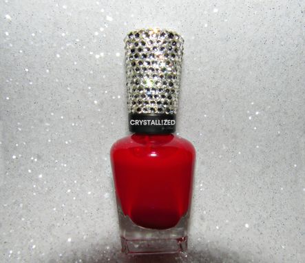 Custom Made Any Color Crystallized Nail Polish Bottle Genuine European Crystals Bedazzled Makeup Manicure