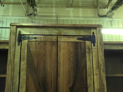 Custom Made Custom Barn Wood Entrance Way Cabinet