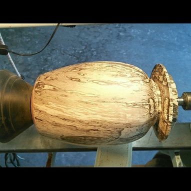 Custom Made Spalted Hickory Closed Vessel