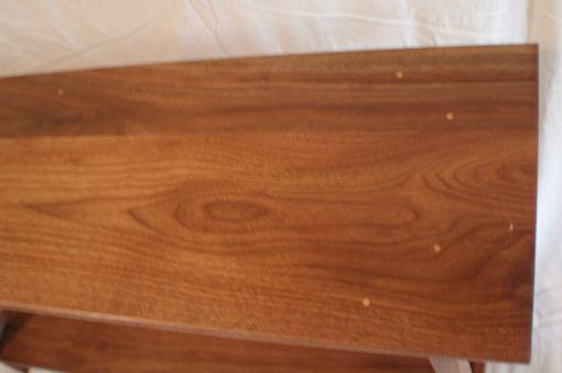 Custom Made Shaker Walnut Sofa Table With Shelf