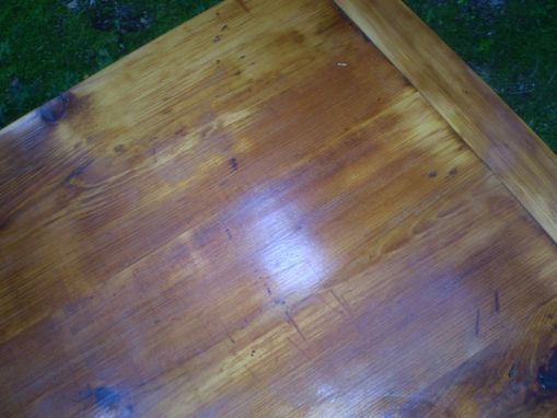 Custom Made Reclaimed Pine Trestle Farmers Table / Dining Table