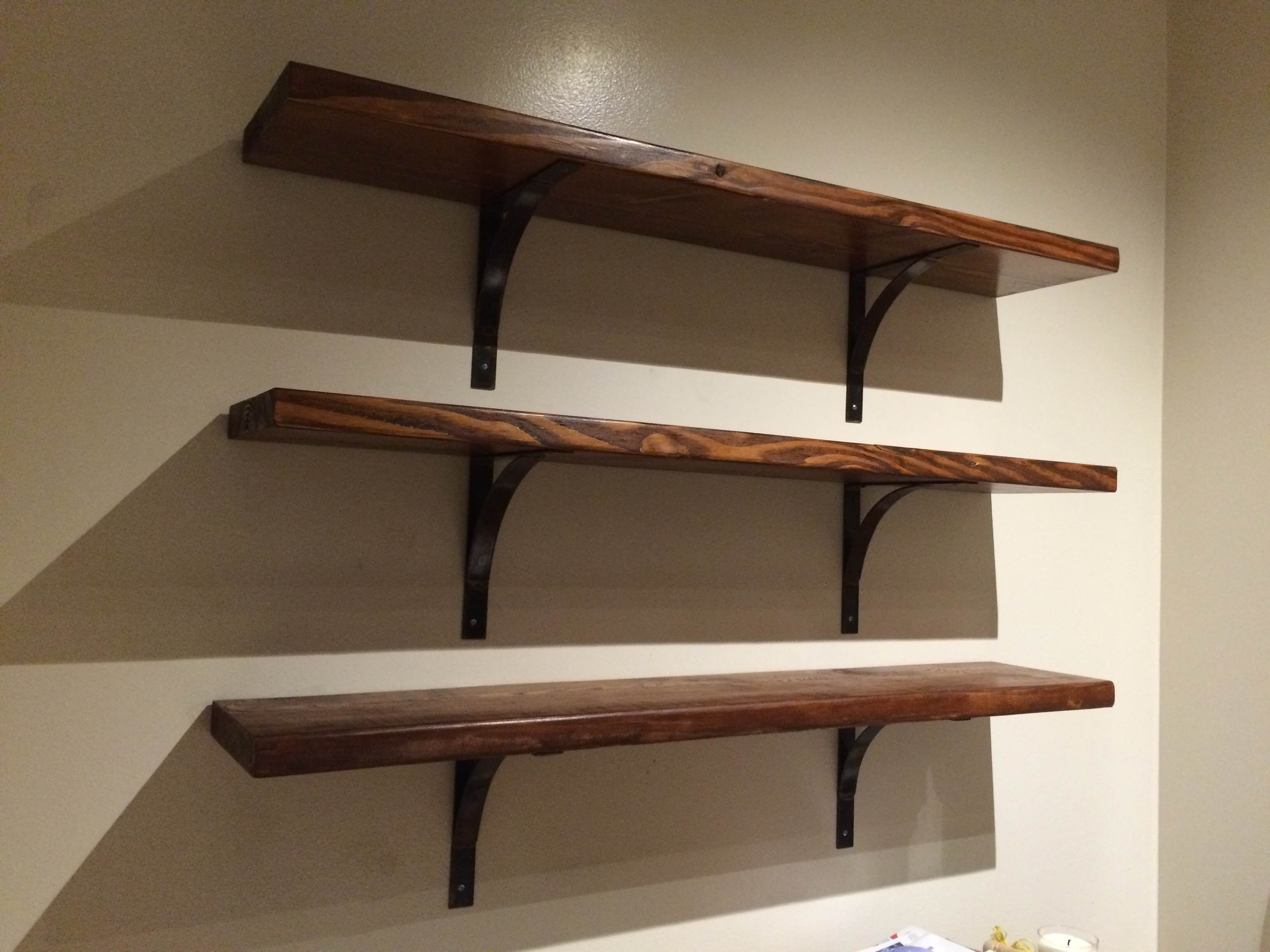 rustic metal brackets for shelves