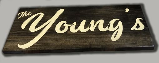 Custom Made Simple Last Name, Basswood Sign