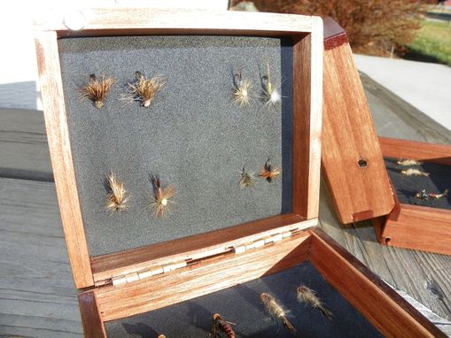 Custom Made Fly Fishing Boxes With Fly Selection Made From Reclaimed Materials