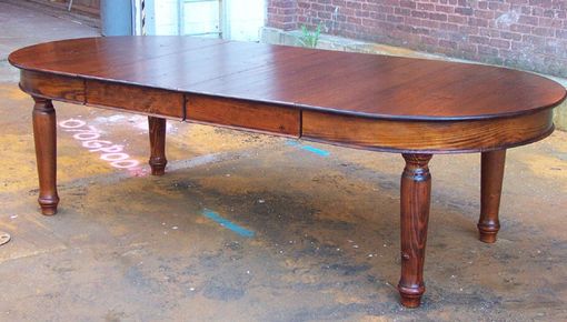 Custom Made Heart Pine Farm Table With Extension