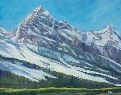 Custom Made Teton Giant (Jackson, Wyoming) Oil Painting - Fine Art Print On Canvas, Stretched