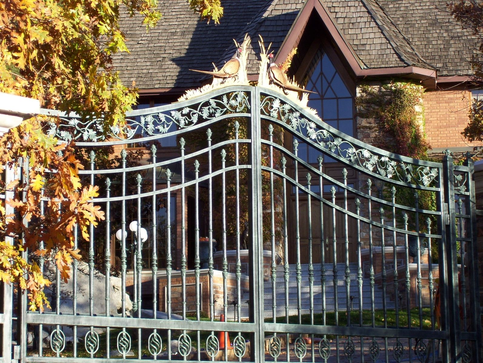 Handmade Pheasant Gate Tops For Custom Estate Gate by Reflections From