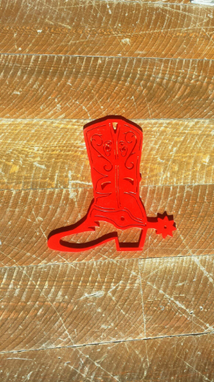 Custom Made Custom Metal Cowboy/ Cowgirl Boot With Spur Wall Art