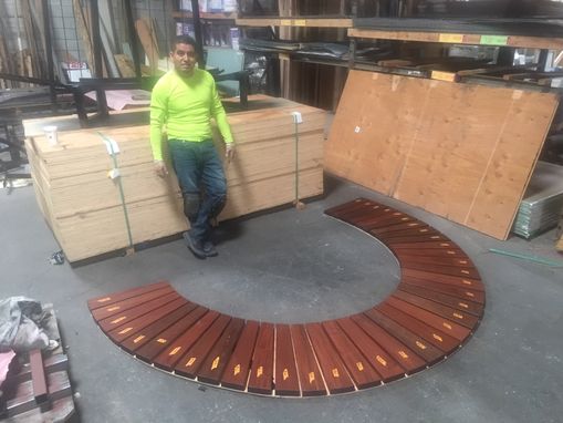 Custom Made Curved Custom Bench -- For Fire Ring -- Past Project