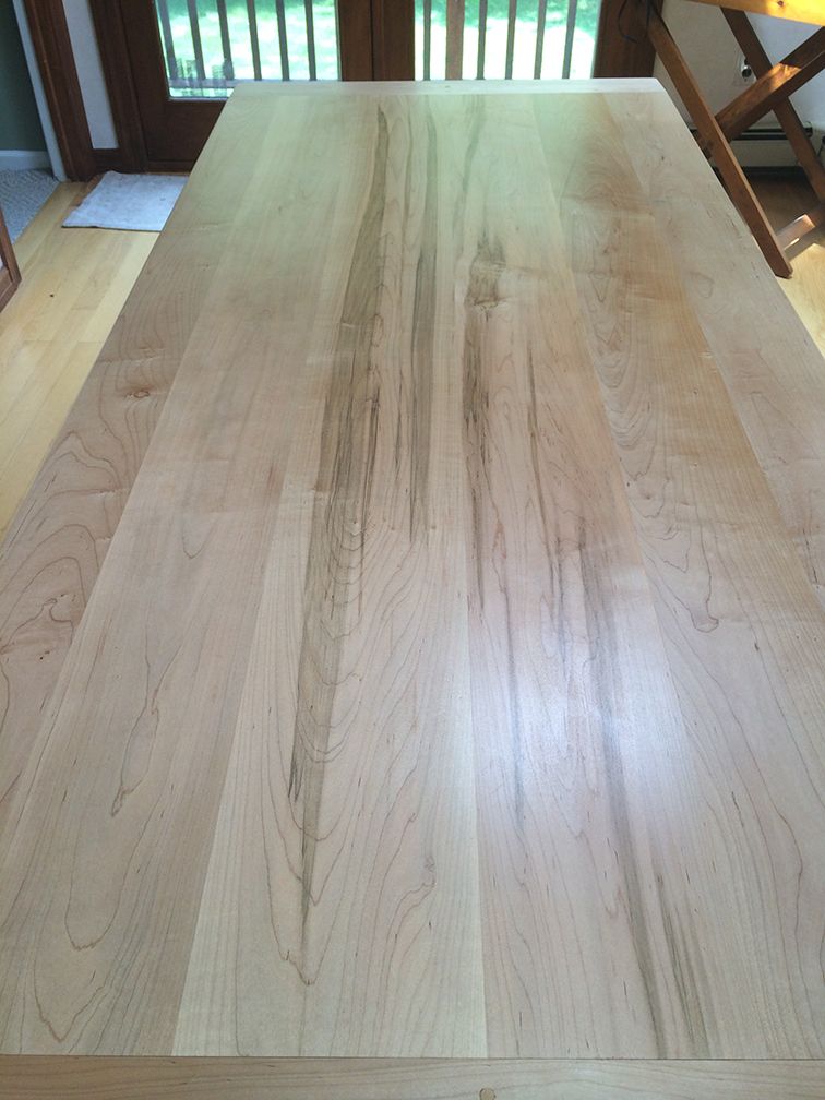 Hand Crafted Maple Tabletop With Breadboard Ends by Wyckoff Woodworks