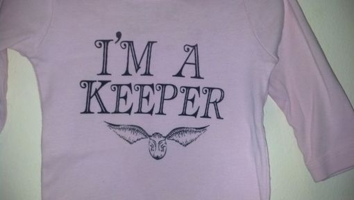 Custom Made Sale Harry Potter Inspired I'M A Keeper And Golden Snitch Longsleeve Shirt