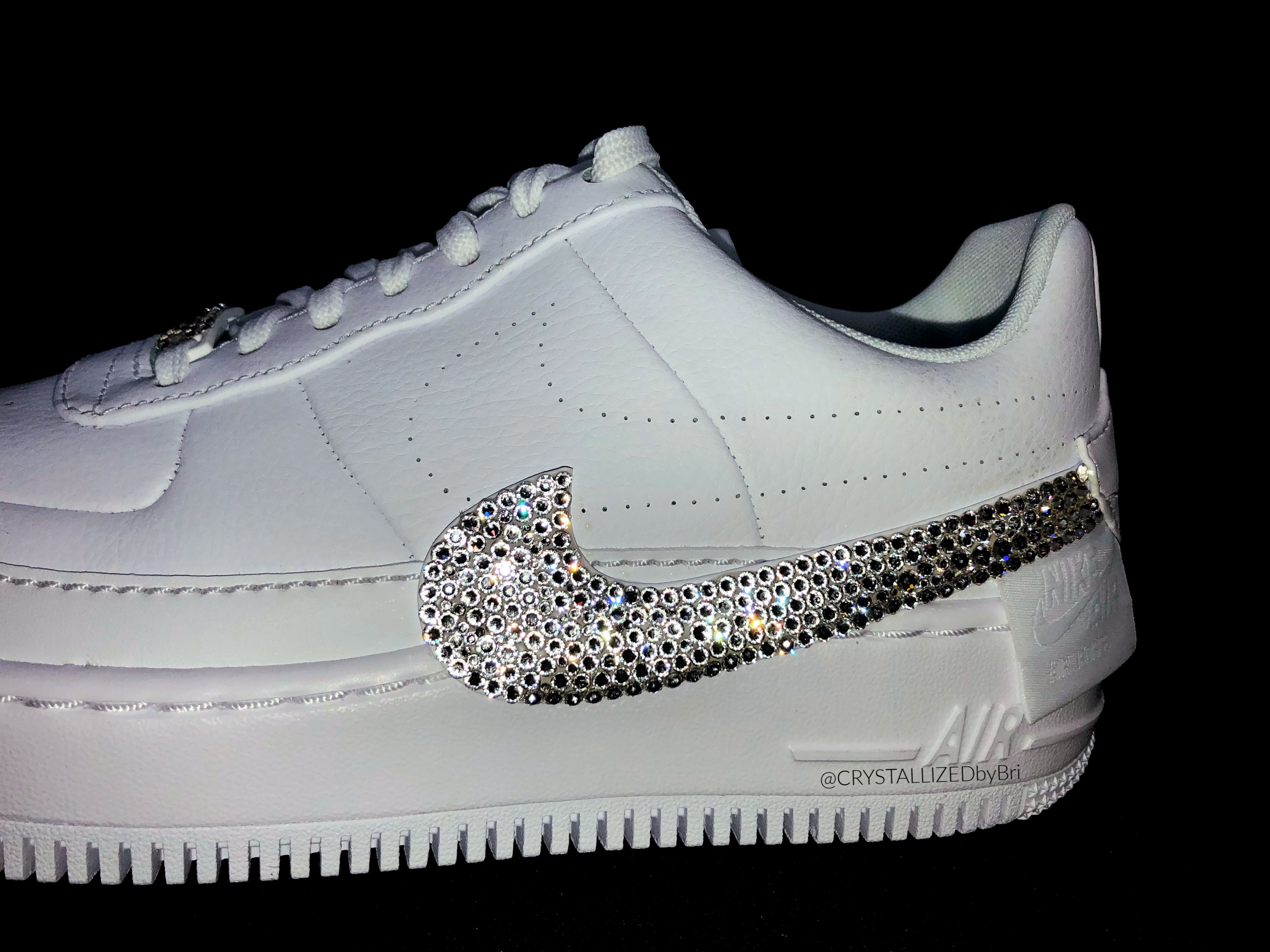 Buy Custom Nike Crystallized Air Force 1 Womens Sneakers Bling Genuine 