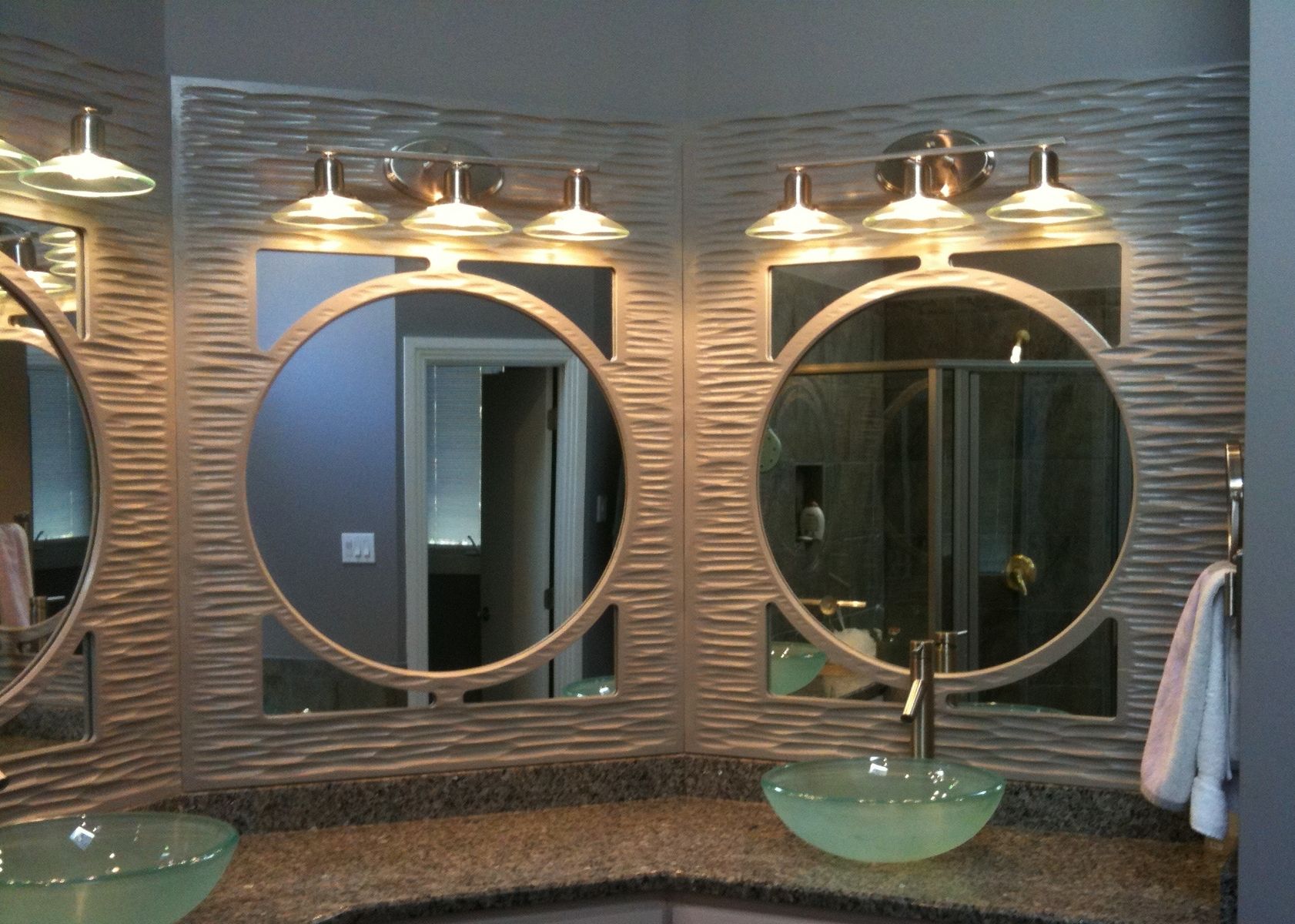 Custom Textured Mirror Panels by Jeffrey Sgroi Designs™