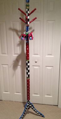 Custom Made Custom -Personalized - Painted To Suit - Hand Painted Coat Rack Clothes Tree Childrens Adult