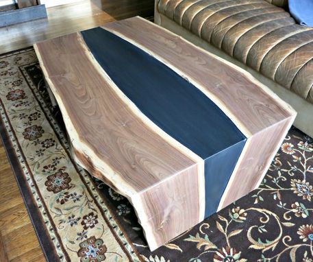 Custom Made Bookmatched Walnut Coffee Table