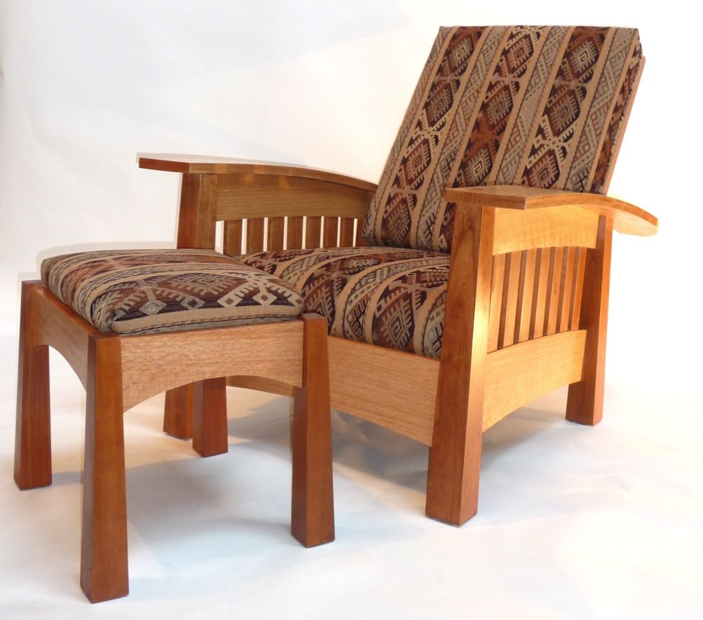 Handmade California West Bow Arm Morris Chair By Murphy S Fine