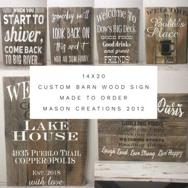 Custom Made 20x14 Custom Multi Board Barn Wood Sign-You Design!