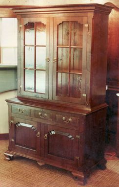 Custom Made Elegant Walnut China Cabinet