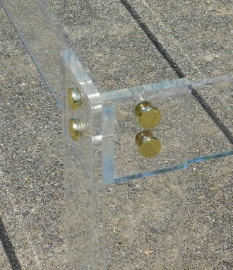 Custom Made Acrylic "Button Line" Dining Table - Hand Crafted, Custom Made To Order