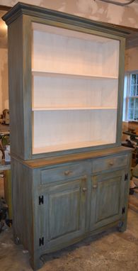 Custom Made Step Back Hutch Painted With Real Milk Paint