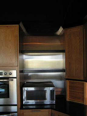 Custom Made Contemporary Brown Hickory Kitchen With Stainless Accents
