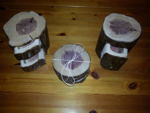 Custom Made Cedar Log Boxes And Coaster Sets