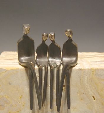 Custom Made Family Of Four, Bronze Sculpture