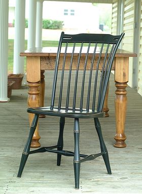 Custom Made Set Of 6 Thumb Back Dining Room Chairs