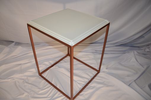 Custom Made Modern Metal Acrylic End Table