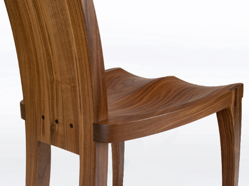 Custom Made Dining Chair In Solid Walnut Wood - Gazelle