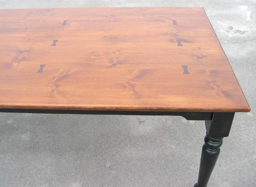 Custom Made Harvest Table W/Faux Draws On Both Ends 84