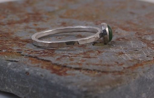 Custom Made Jade Cabochon Sterling Silver Ring
