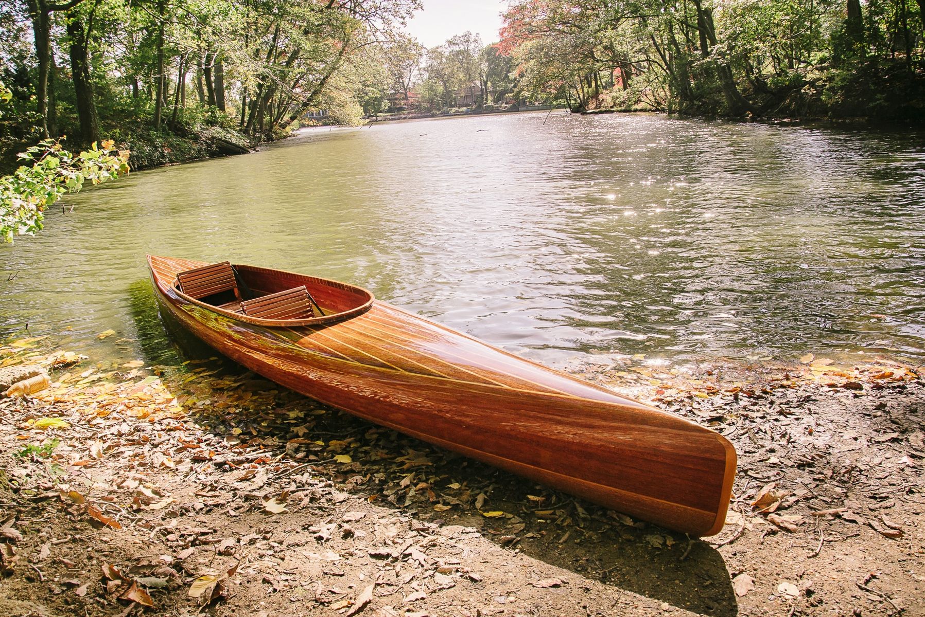 red cedar handmade wooden kayak 2 persons - gonautical