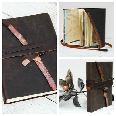 Custom Made Leather Bound Handmade Journal Cane River Louisiana Creole Travel Diary Art Notebook  (119)