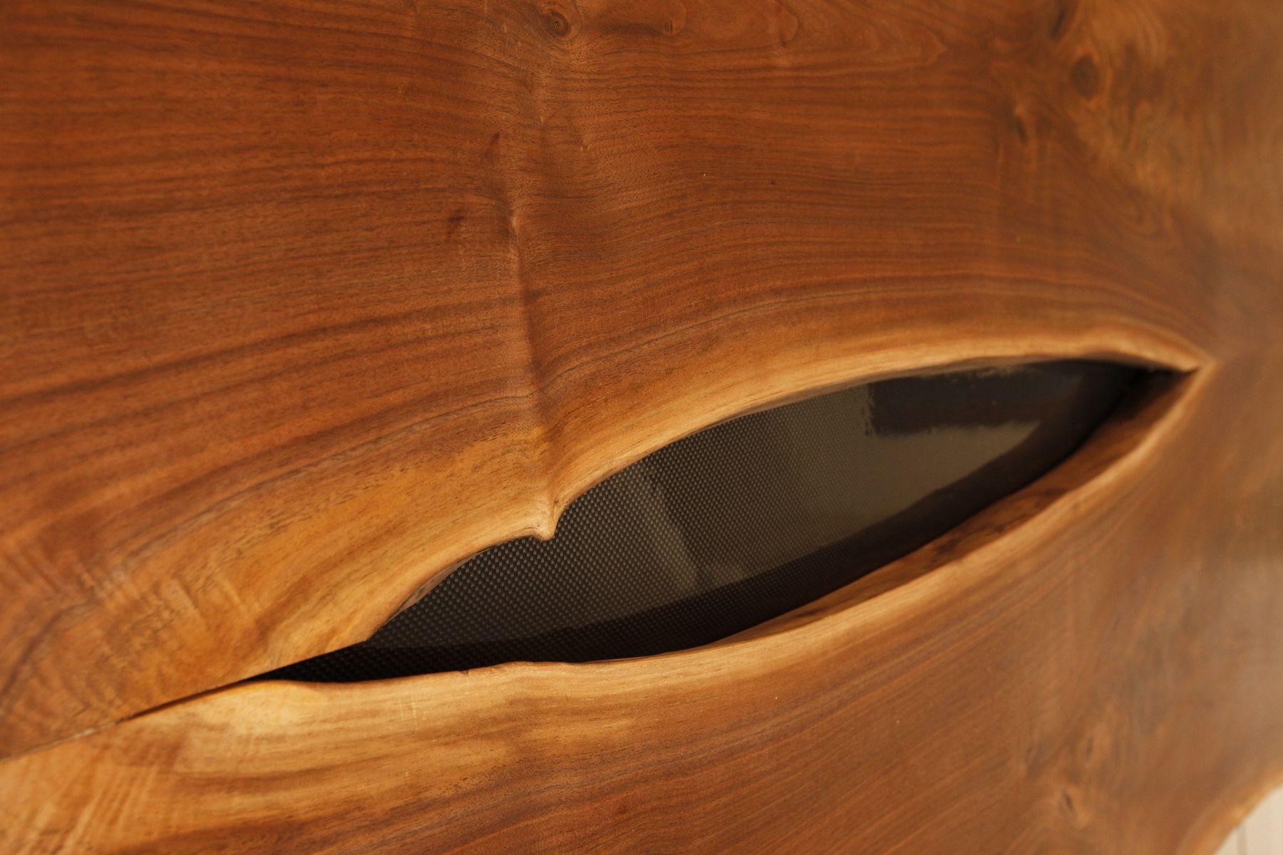 Custom LiveEdge Walnut & Carbon Fiber Dining Table by Design By Jeff Spugnardi