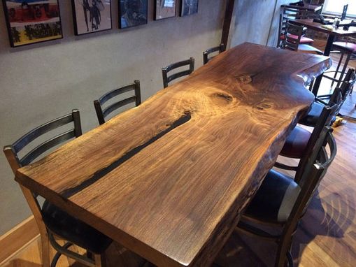 Custom Made Slab Walnut Community Table