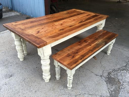 Custom Made 6 Foot Farmhouse Table Set