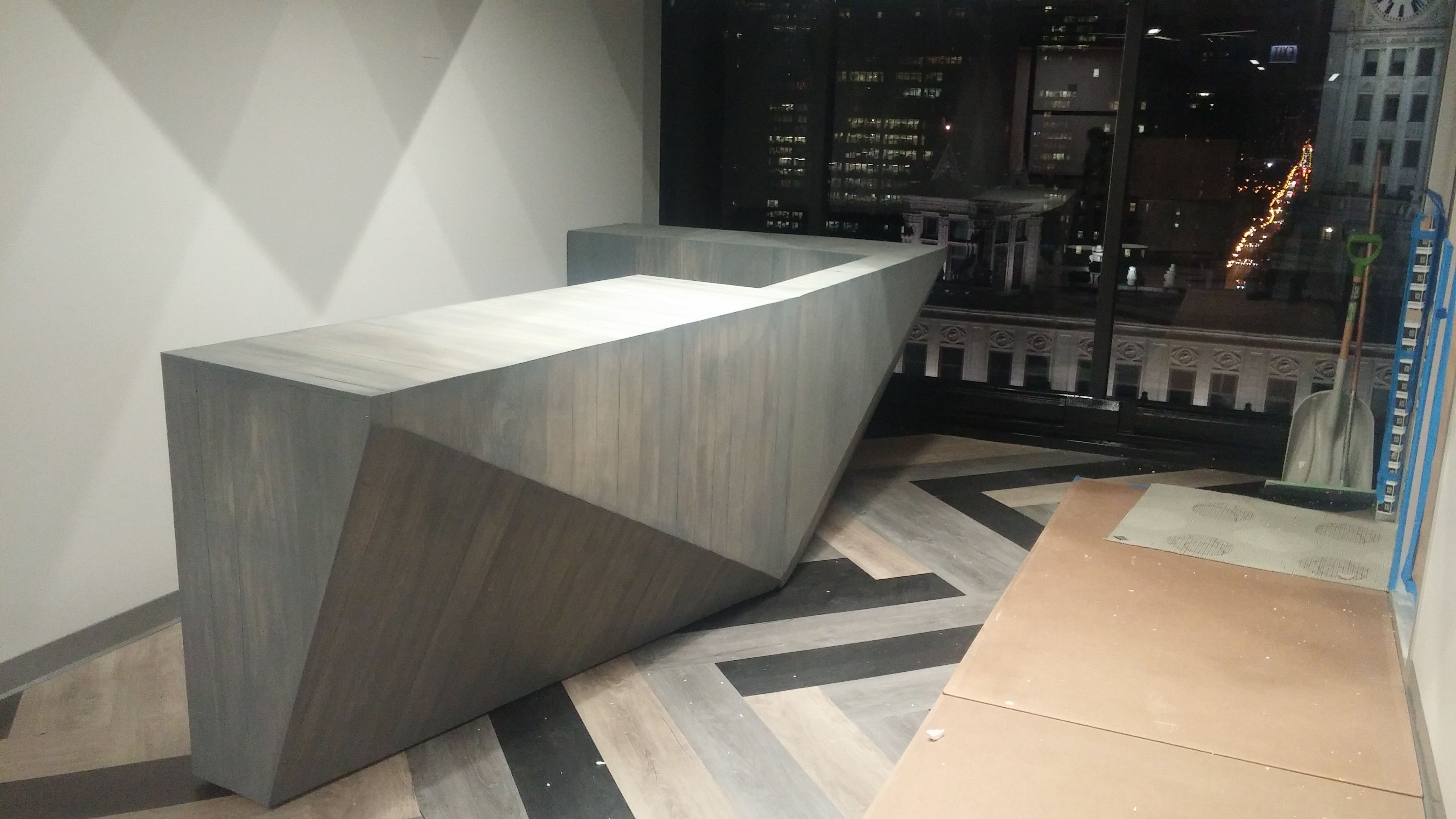 Hand Made Custom Modern Reception Desk By The Urban Reclaimed Co