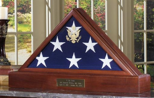 Custom Made Memorial Flag Case , Memorial Flag Display Case