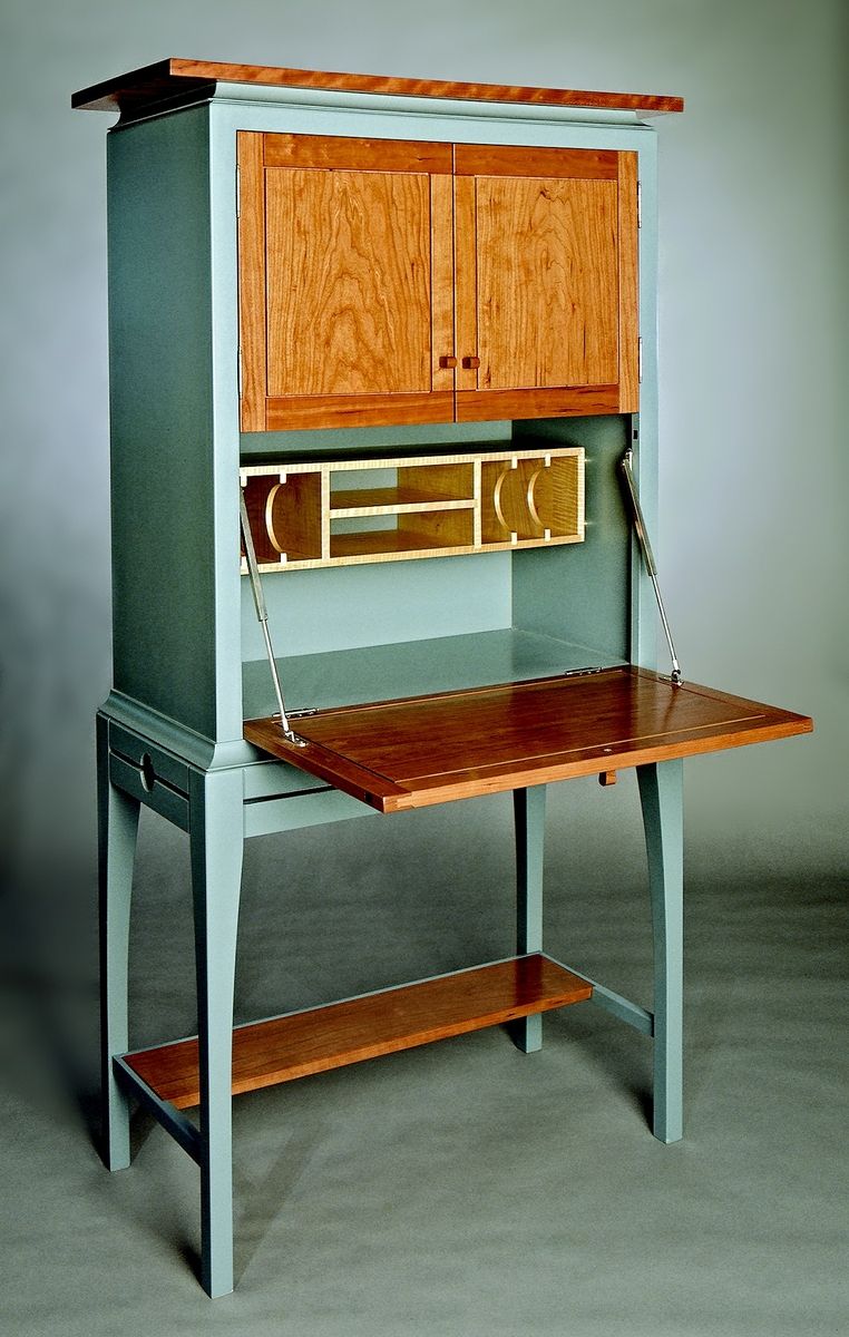 Custom Made Drop Front Desk by Dennen Design