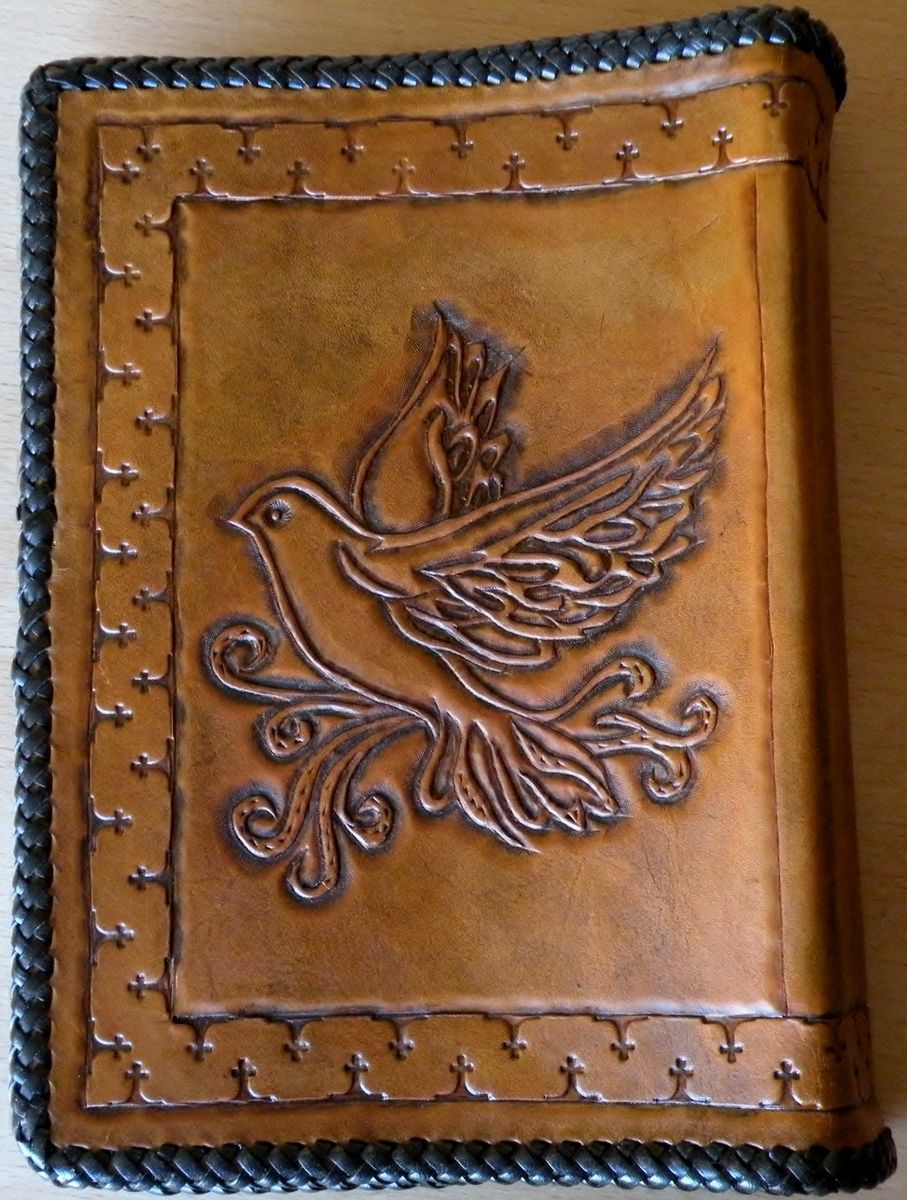 Handmade dove bible cover by rics leather  custommadecom
