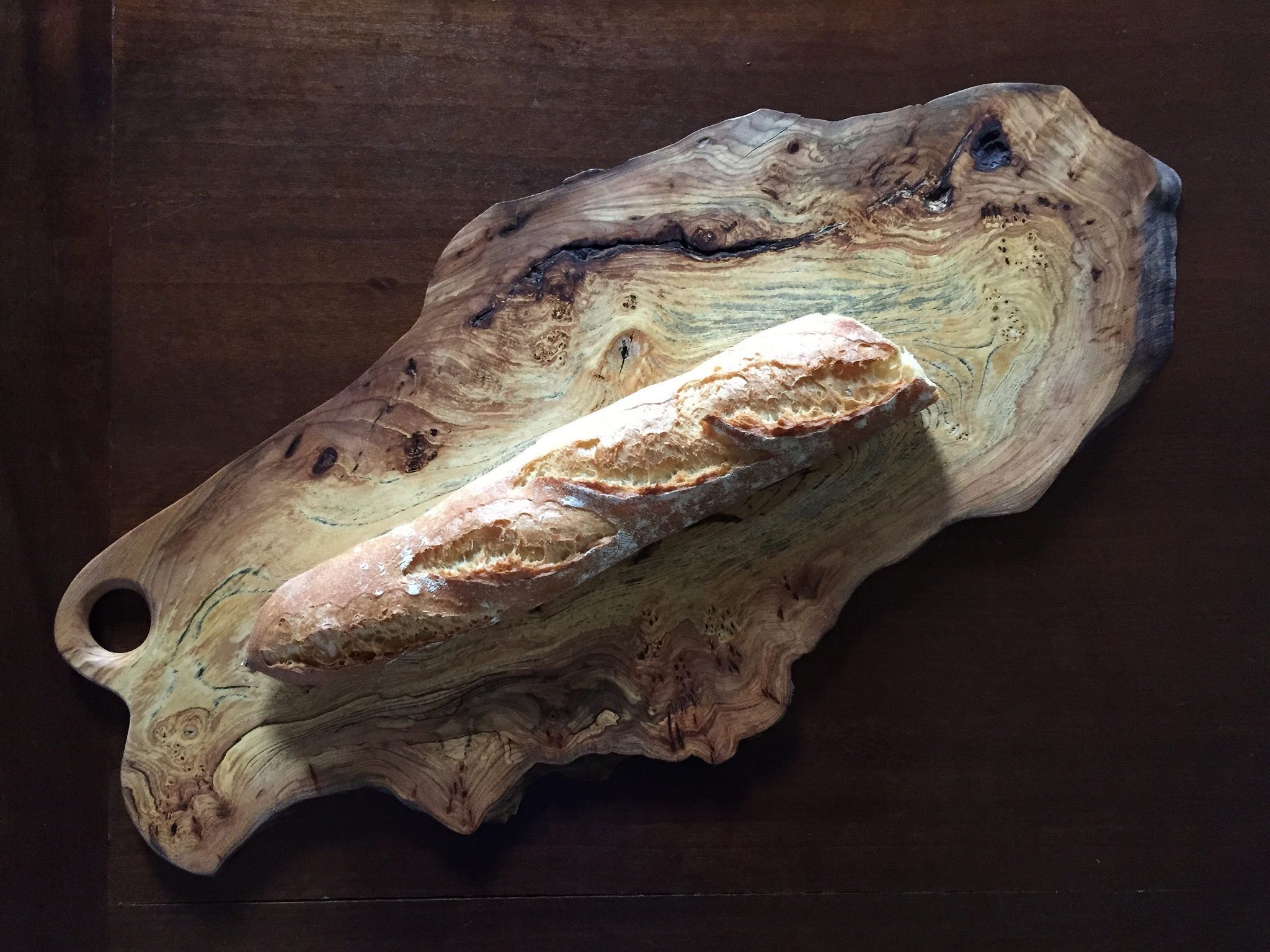 Hand Made Natural Burl Wood Charcuterie Or Serving Board by Darin White