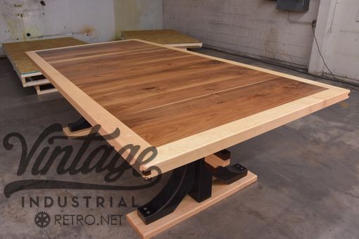 Custom Made Industrial Trestle Dining Table