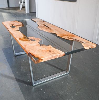 Custom Made Epoxy River Conference Table - Dining Table