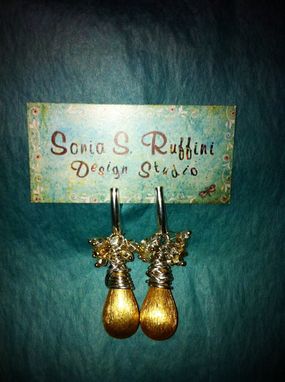 Custom Made Silver & Gold Nugget Earrings